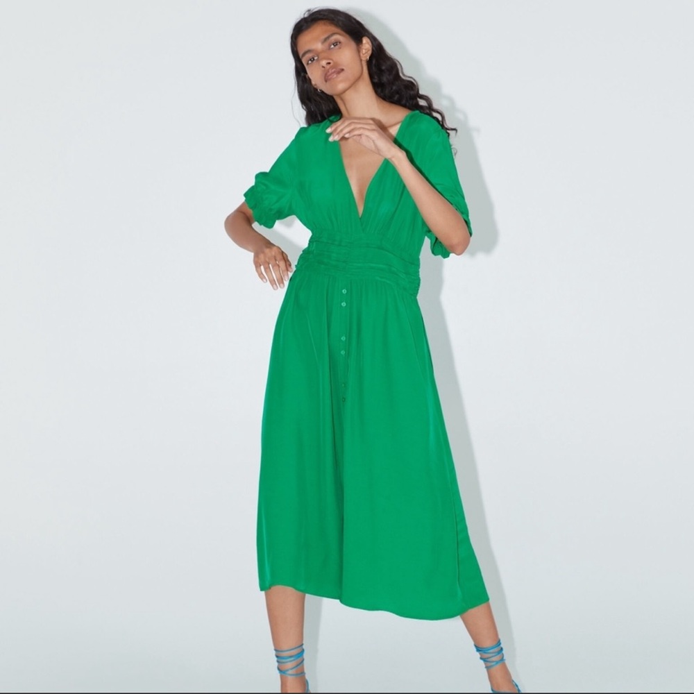 Zara green dress BNWT